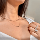 Mama Necklace in Solid 14k Yellow Gold