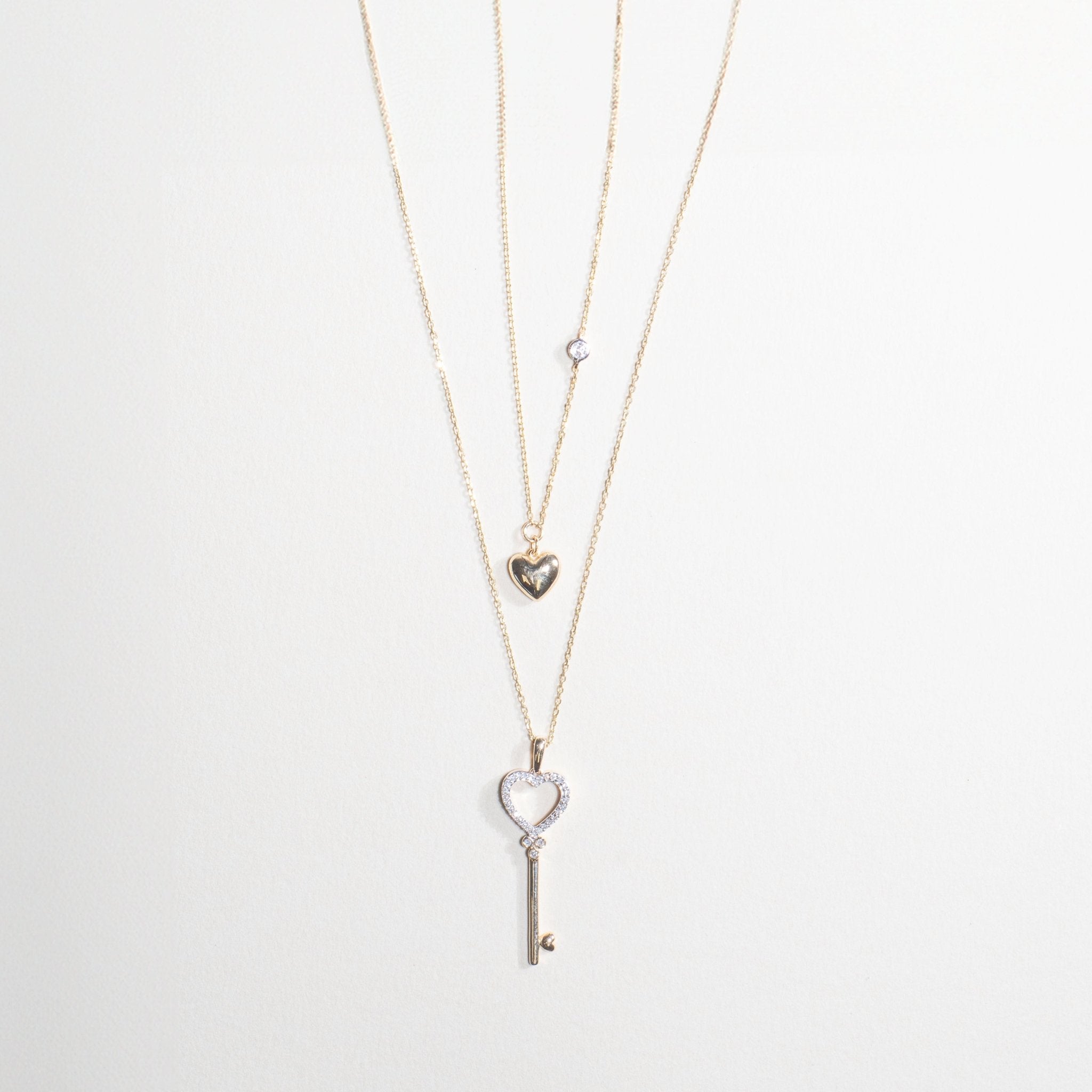 Bubble Heart and Diamond Station Necklace Necklaces Estella Collection #product_description# 18209 14k Colorless Gemstone Diamond #tag4# #tag5# #tag6# #tag7# #tag8# #tag9# #tag10#