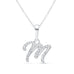 Cursive Diamond Initial Necklace - M Necklaces Estella Collection #product_description# 18557 14k Diamond Gemstone #tag4# #tag5# #tag6# #tag7# #tag8# #tag9# #tag10# 14k White Gold