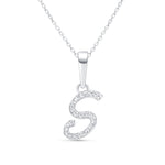 Cursive Diamond Initial Necklace - S Necklaces Estella Collection #product_description# 18557 14k Diamond Gemstone #tag4# #tag5# #tag6# #tag7# #tag8# #tag9# #tag10# 14k White Gold