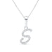 Cursive Diamond Initial Necklace - S Necklaces Estella Collection #product_description# 18557 14k Diamond Gemstone #tag4# #tag5# #tag6# #tag7# #tag8# #tag9# #tag10# 14k White Gold
