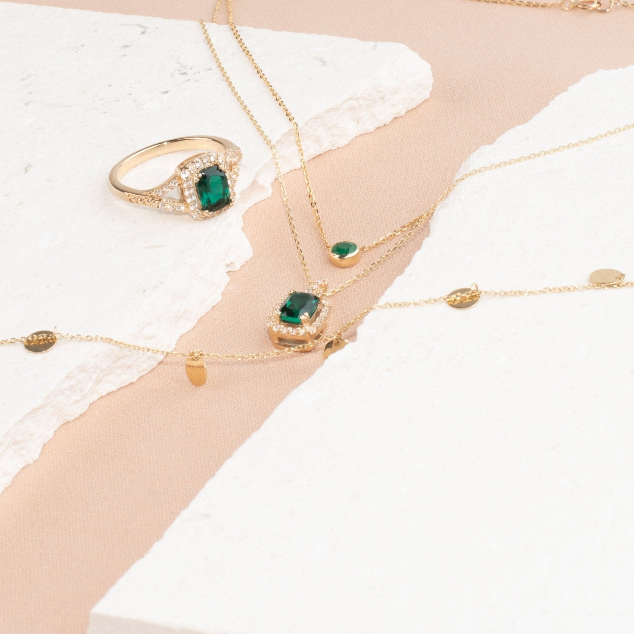 Emerald Station Necklace Bezel Set in 14k Gold Necklaces Estella Collection #product_description# 18409 14k Birthstone Emerald #tag4# #tag5# #tag6# #tag7# #tag8# #tag9# #tag10# 3MM