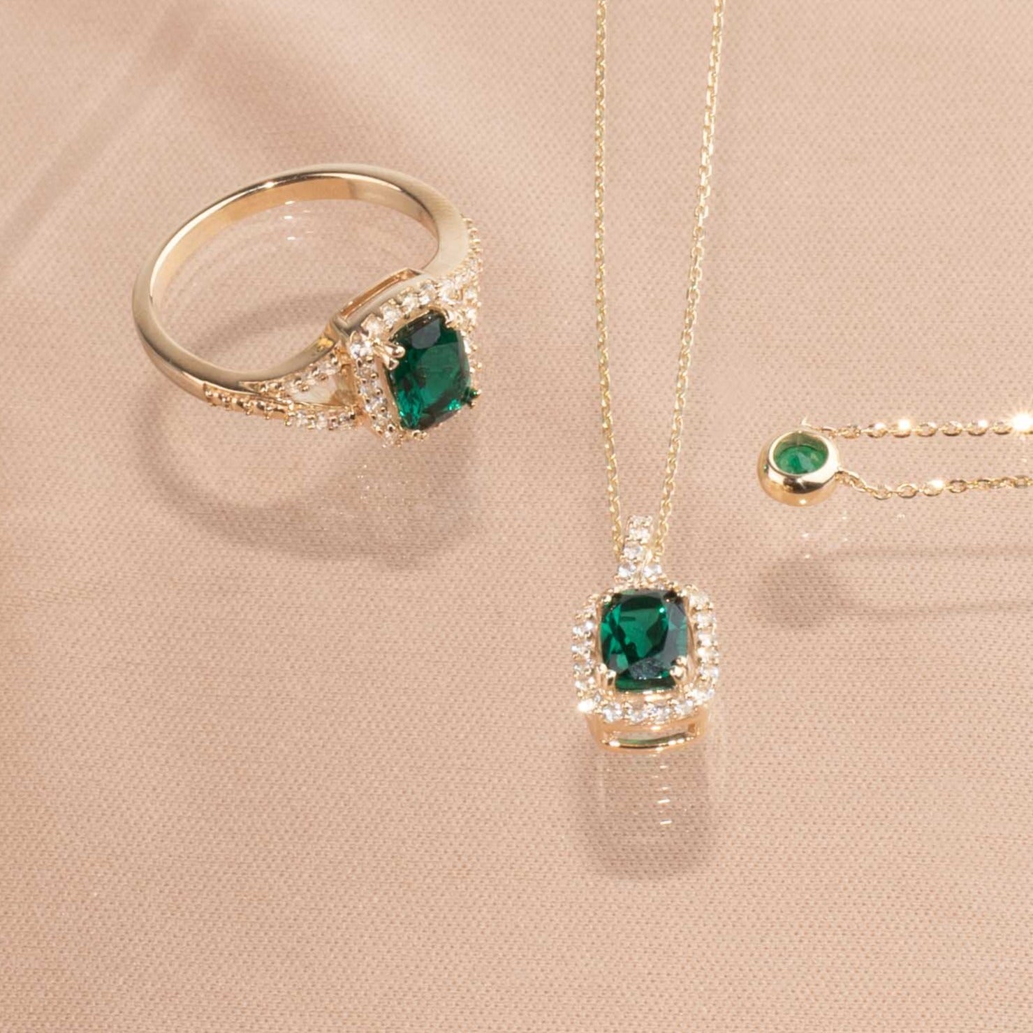 Emerald Station Necklace Bezel Set in 14k Gold Necklaces Estella Collection #product_description# 18409 14k Birthstone Emerald #tag4# #tag5# #tag6# #tag7# #tag8# #tag9# #tag10# 3MM