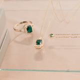 Emerald Station Necklace Bezel Set in 14k Gold Necklaces Estella Collection #product_description# 18409 14k Birthstone Emerald #tag4# #tag5# #tag6# #tag7# #tag8# #tag9# #tag10# 3MM