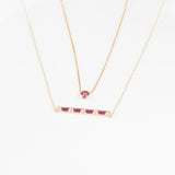 Pink Tourmaline Station Necklace Bezel Set in 14k Gold Necklaces Estella Collection #product_description# 18419 14k Birthstone Gemstone #tag4# #tag5# #tag6# #tag7# #tag8# #tag9# #tag10# 3MM