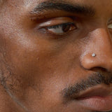 Diamond Solitaire Nose Pin in 14k Rose Gold