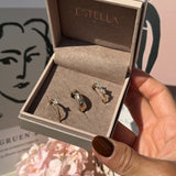 Domed Diamond Constellation Ring in Solid 10k Yellow Gold