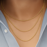 Rope Chain in Solid 10k Yellow Gold