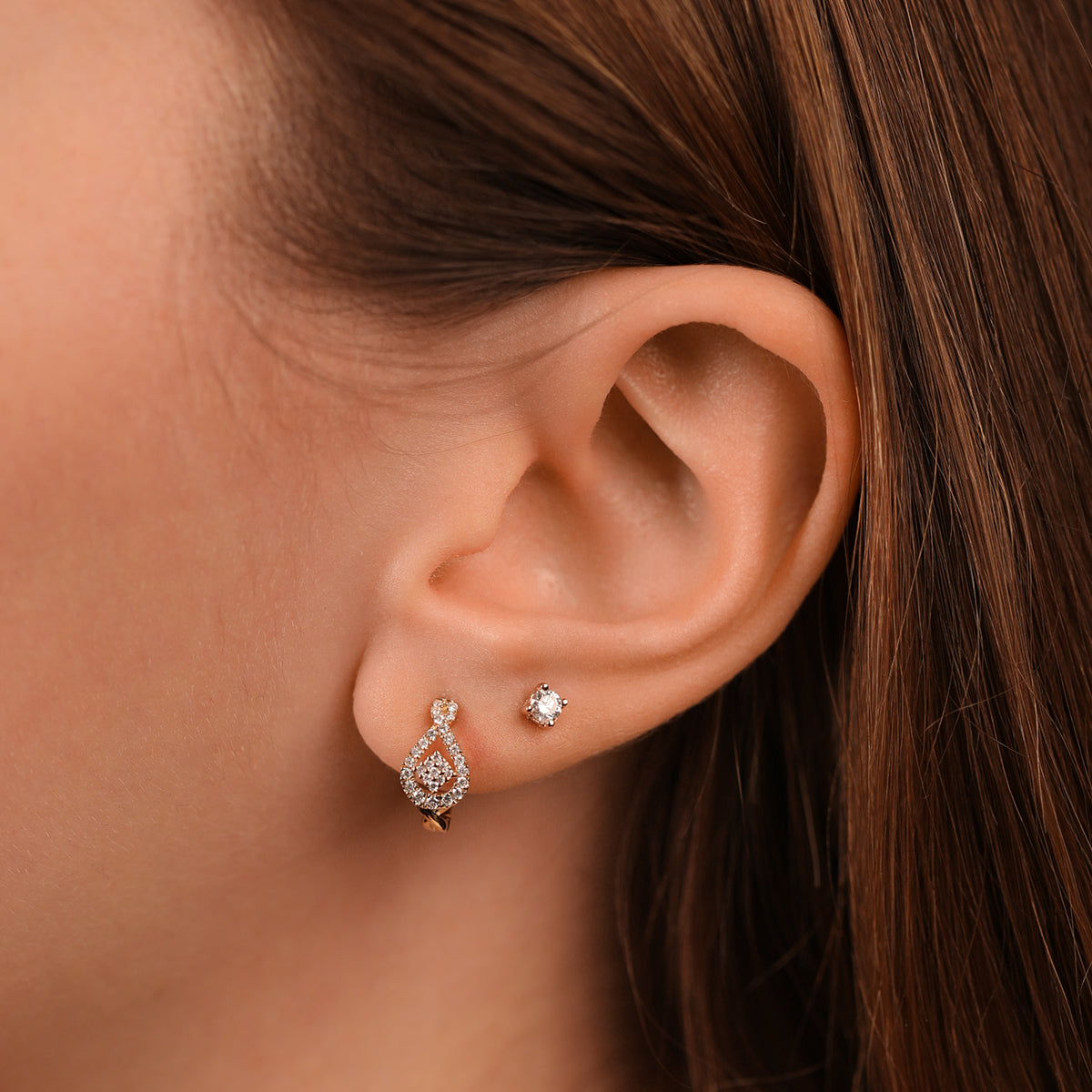 Halo Diamond Pavé Huggie Earrings Earrings Estella Collection #product_description# 17351 14k April Birthstone Birthstone #tag4# #tag5# #tag6# #tag7# #tag8# #tag9# #tag10#