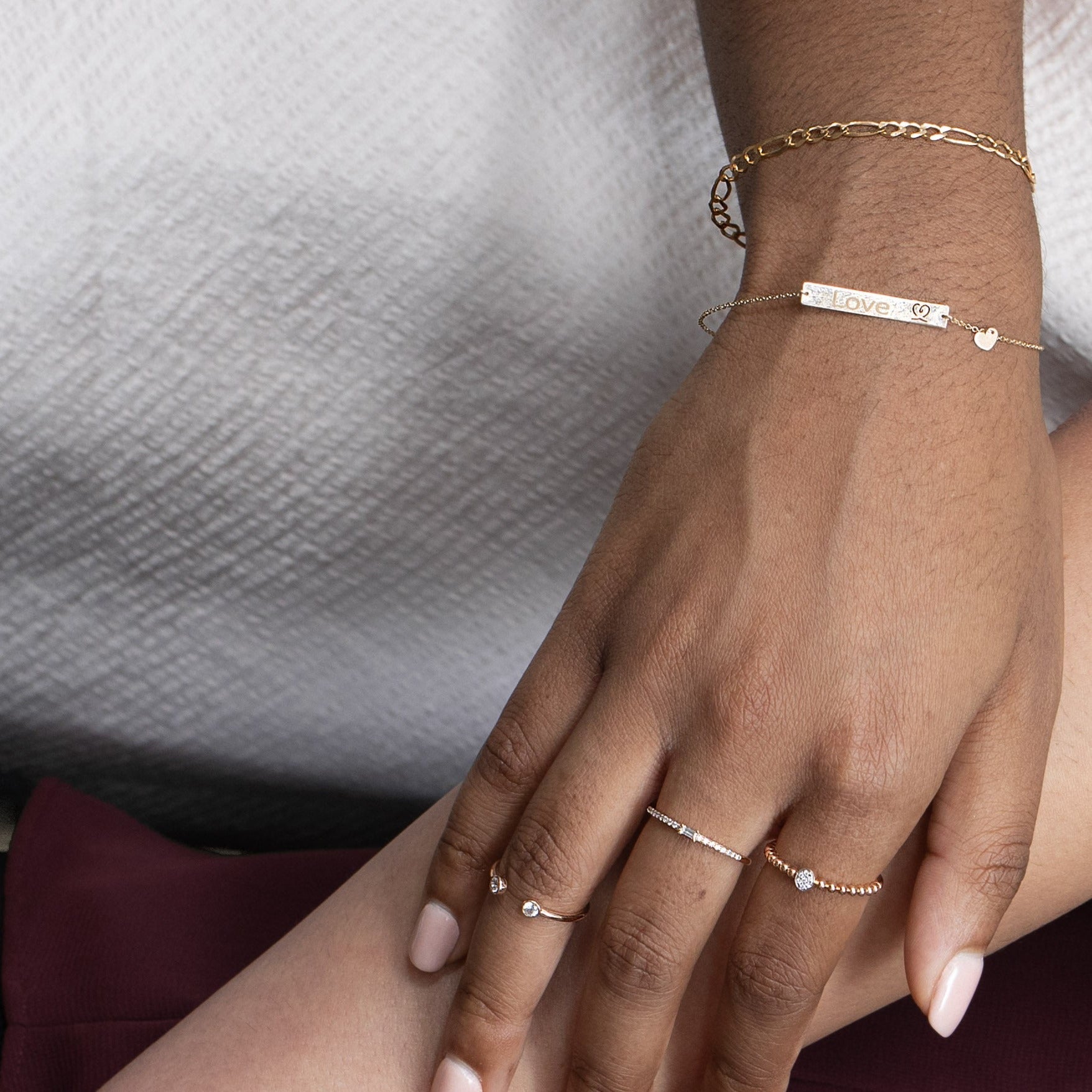 Bar with Engraved Heart Monogram Bracelet in 10k Solid Gold Bracelets Estella Collection #product_description# 17662 10k 14k Chain Bracelets #tag4# #tag5# #tag6# #tag7# #tag8# #tag9# #tag10#
