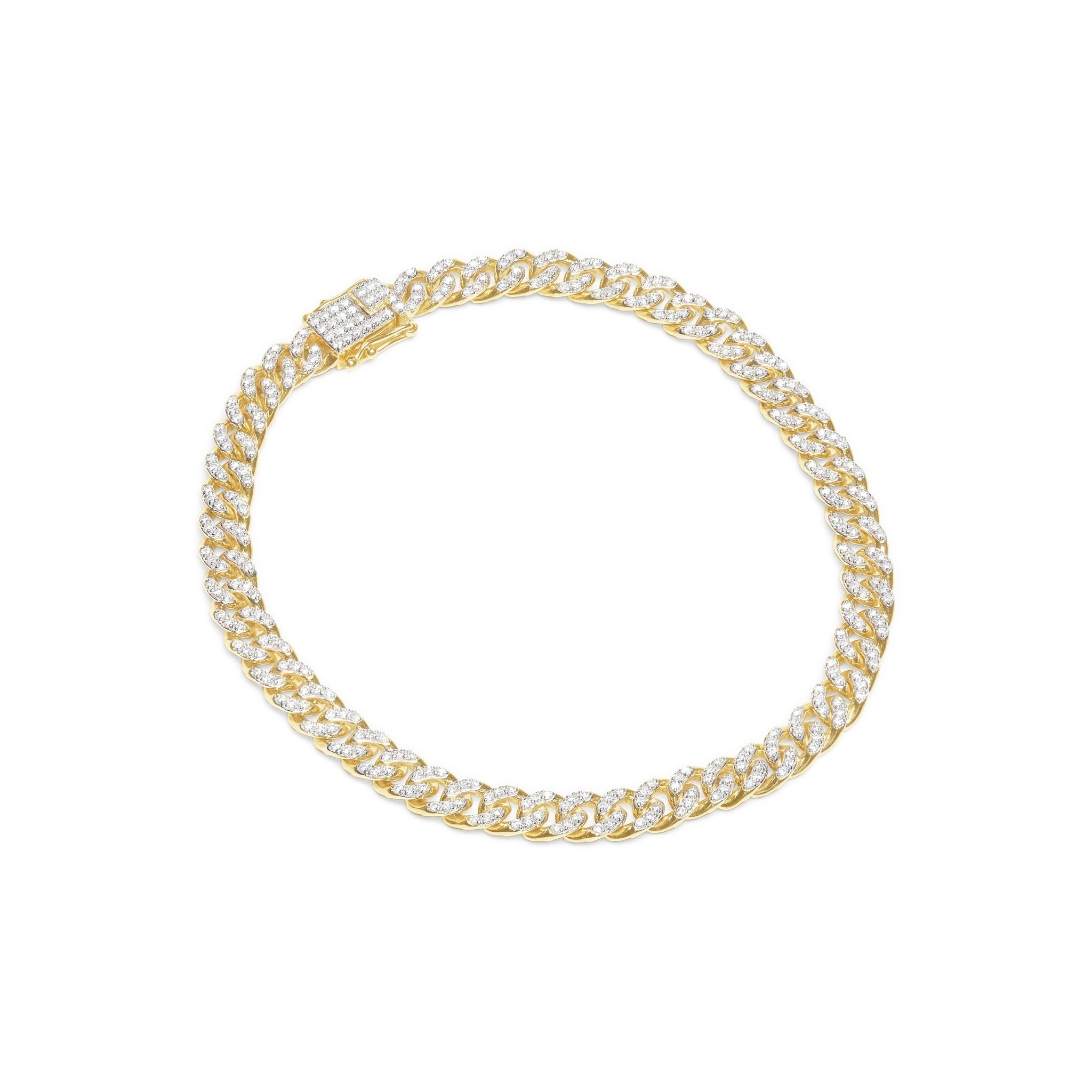 Classic Diamond Cuban Chain Bracelet Bracelets Estella Collection #product_description# 18036 14k Chain Bracelets Diamond #tag4# #tag5# #tag6# #tag7# #tag8# #tag9# #tag10#