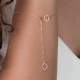 Diamond Clover Lariat Bolo Bracelet Bracelets Estella Collection #product_description# 17126 14k Birthstone Birthstone Jewelry #tag4# #tag5# #tag6# #tag7# #tag8# #tag9# #tag10#