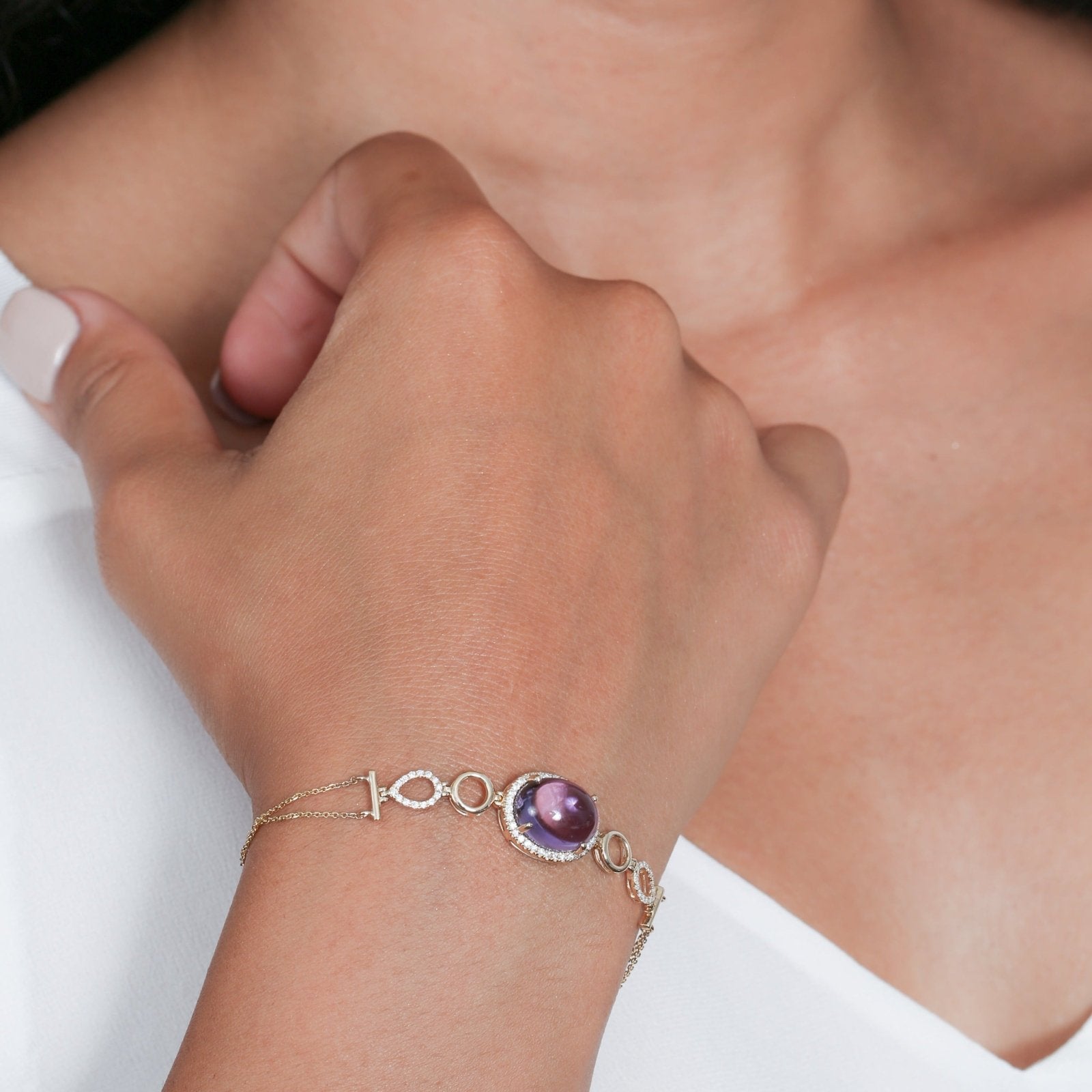 Amethyst and Diamond Infinity Heirloom Bracelet Bracelets Estella Collection #product_description# 14k Amethyst Birthstone #tag4# #tag5# #tag6# #tag7# #tag8# #tag9# #tag10#