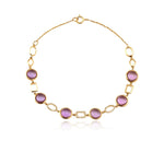 Amethyst and Geometric Diamond Link Bracelet Bracelets Estella Collection #product_description# 14k Amethyst Chain Bracelets #tag4# #tag5# #tag6# #tag7# #tag8# #tag9# #tag10#