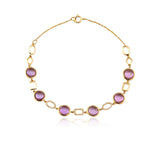 Amethyst and Geometric Diamond Link Bracelet Bracelets Estella Collection #product_description# 14k Amethyst Chain Bracelets #tag4# #tag5# #tag6# #tag7# #tag8# #tag9# #tag10#
