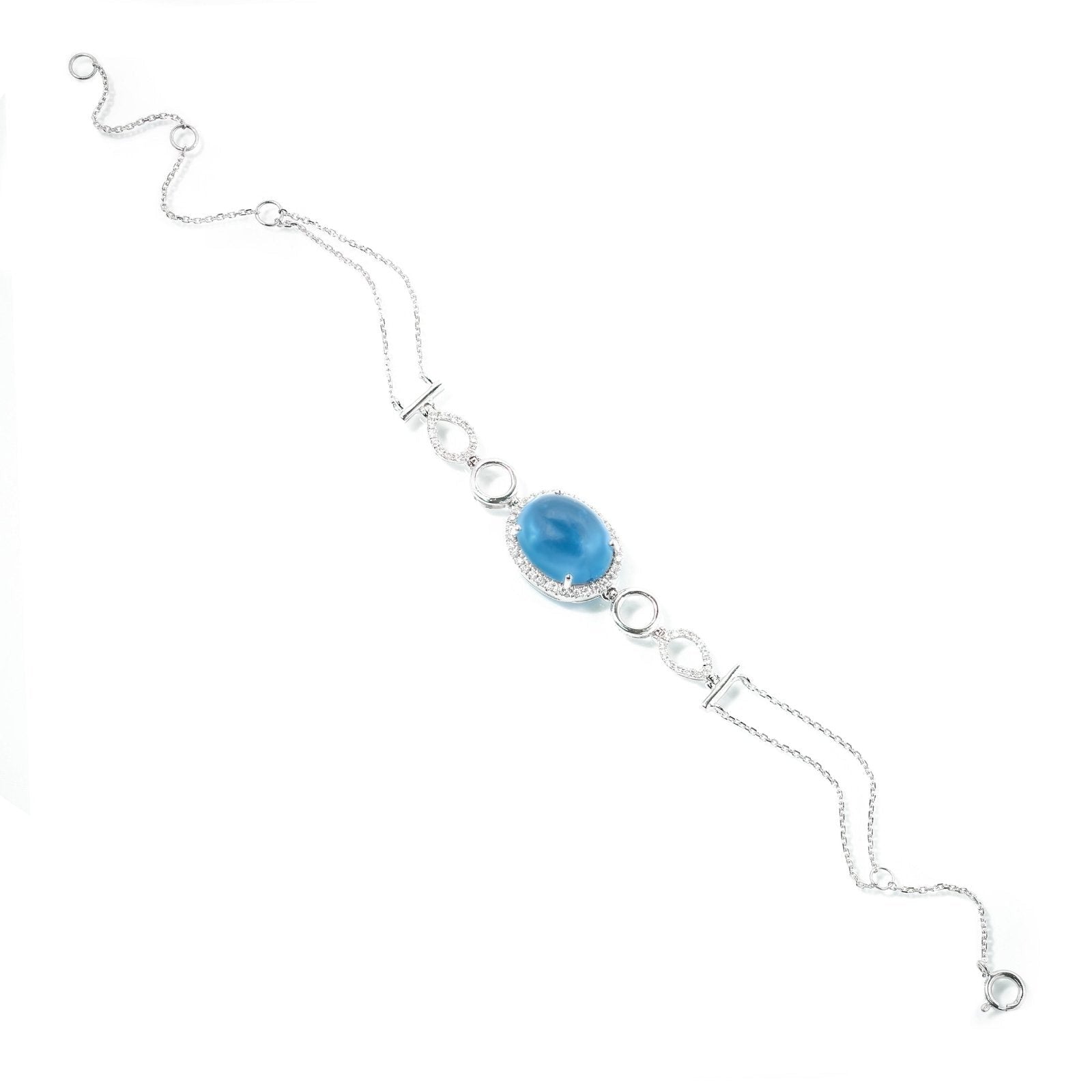 Blue Topaz and Diamond Infinity Heirloom Bracelet Bracelets Estella Collection #product_description# 14k Birthstone Blue Gemstone #tag4# #tag5# #tag6# #tag7# #tag8# #tag9# #tag10#