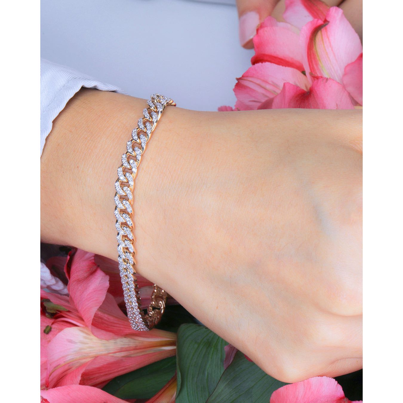 Classic Diamond Cuban Chain Bracelet Bracelets Estella Collection #product_description# 18036 14k Chain Bracelets Diamond #tag4# #tag5# #tag6# #tag7# #tag8# #tag9# #tag10#