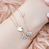 Mother of Pearl and Diamond Center Flower Triple Station Bracelet Bracelets Estella Collection #product_description# 14k Birthstone Chain Bracelets #tag4# #tag5# #tag6# #tag7# #tag8# #tag9# #tag10#