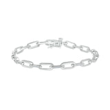 Paperclip Link Bracelet Bracelets Estella Collection #product_description# 32644 925 Diamond Made to Order #tag4# #tag5# #tag6# #tag7# #tag8# #tag9# #tag10#