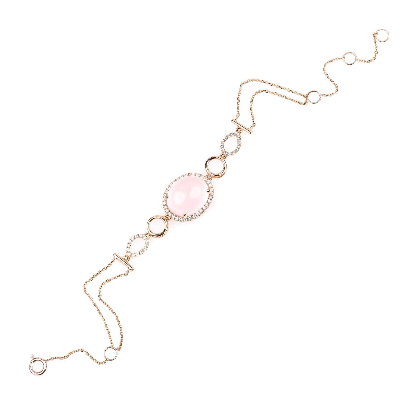 Rose Quartz and Diamond Infinity Heirloom Bracelet Bracelets Estella Collection #product_description# 14k Chain Bracelets Diamond #tag4# #tag5# #tag6# #tag7# #tag8# #tag9# #tag10#