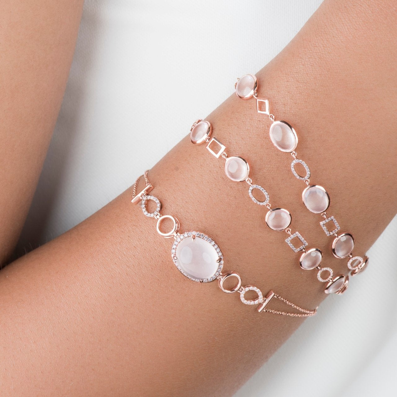 Rose Quartz and Diamond Infinity Heirloom Bracelet Bracelets Estella Collection #product_description# 14k Chain Bracelets Diamond #tag4# #tag5# #tag6# #tag7# #tag8# #tag9# #tag10#