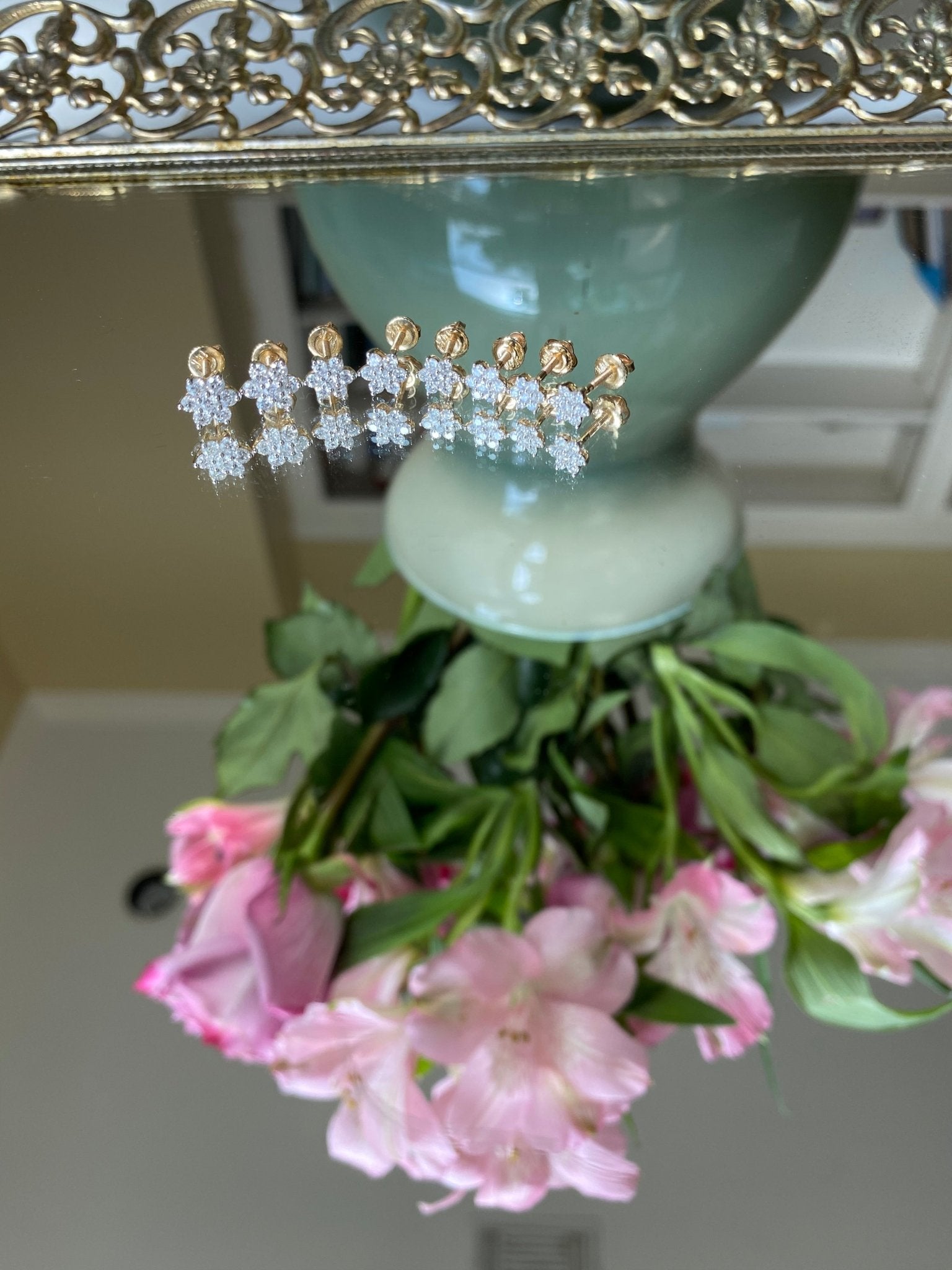 Diamond Flower Flat Back Stud Estella Collection #product_description# 18380 14k Birthstone Birthstone Earrings #tag4# #tag5# #tag6# #tag7# #tag8# #tag9# #tag10# 5MM