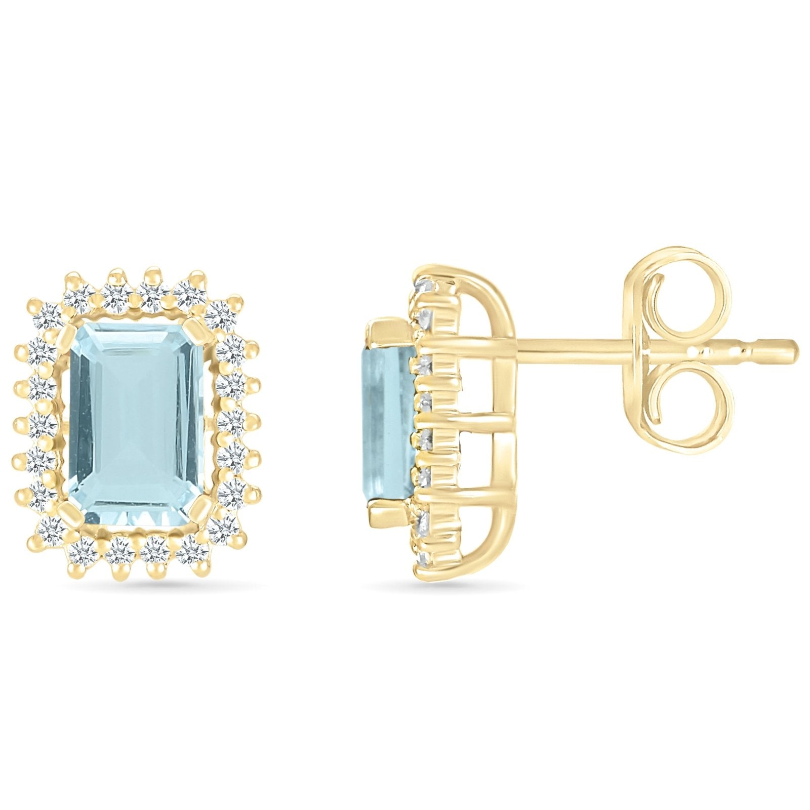 Aquamarine with White Sapphire Halo Earrings Earrings Estella Collection #product_description# 32656 10k Aquamarine Birthstone #tag4# #tag5# #tag6# #tag7# #tag8# #tag9# #tag10#