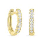 Bezel Set Diamond Hoop Earrings Earrings Estella Collection #product_description# 32680 Diamond Made to Order Traditional Stud #tag4# #tag5# #tag6# #tag7# #tag8# #tag9# #tag10#