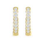 Bezel Set Diamond Hoop Earrings Earrings Estella Collection #product_description# 32680 Diamond Made to Order Traditional Stud #tag4# #tag5# #tag6# #tag7# #tag8# #tag9# #tag10#