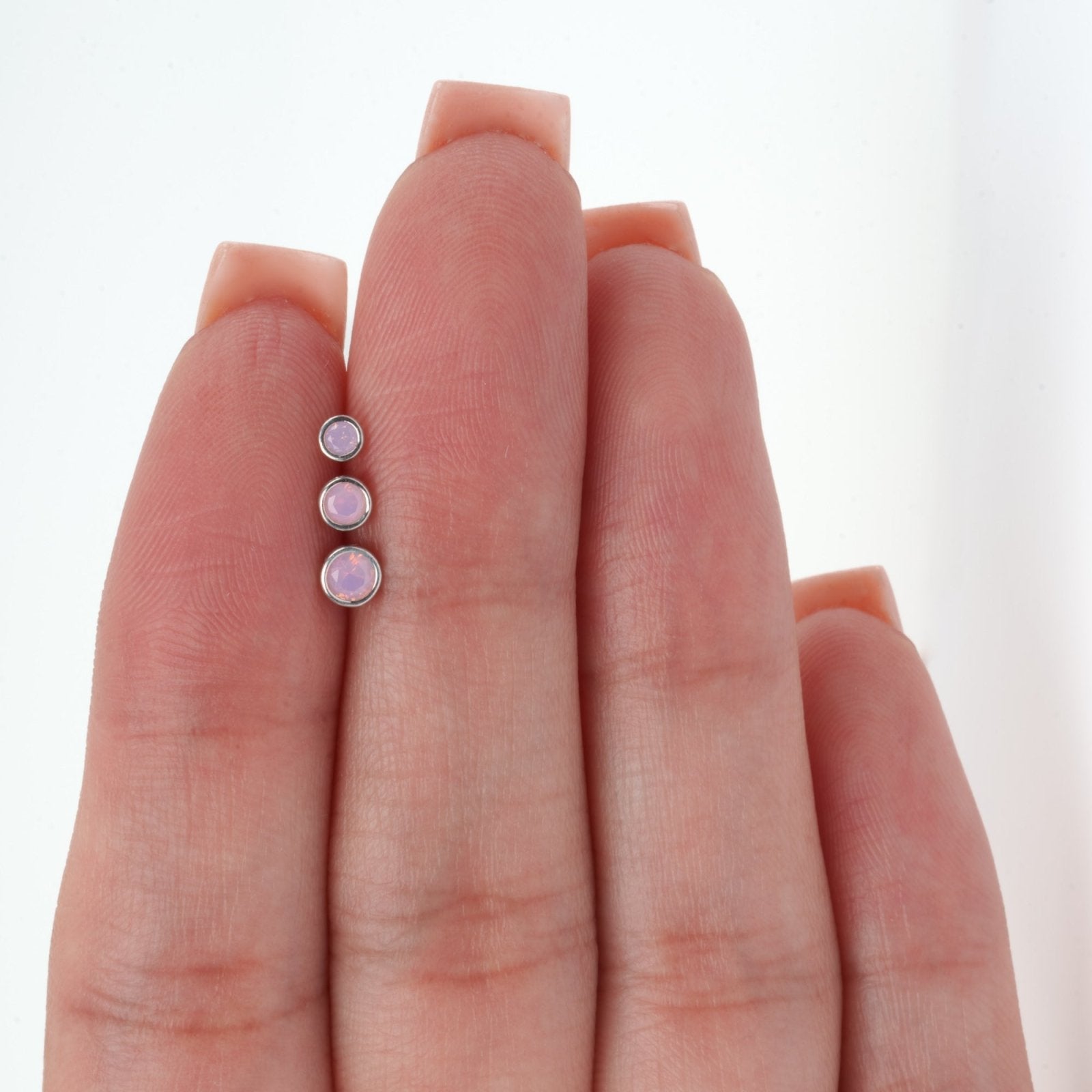 Bezel Set Pink Opal Flat Back Stud Earrings Estella Collection #product_description# 18448 14k Birthstone Cartilage Earring #tag4# #tag5# #tag6# #tag7# #tag8# #tag9# #tag10# 2MM 5MM