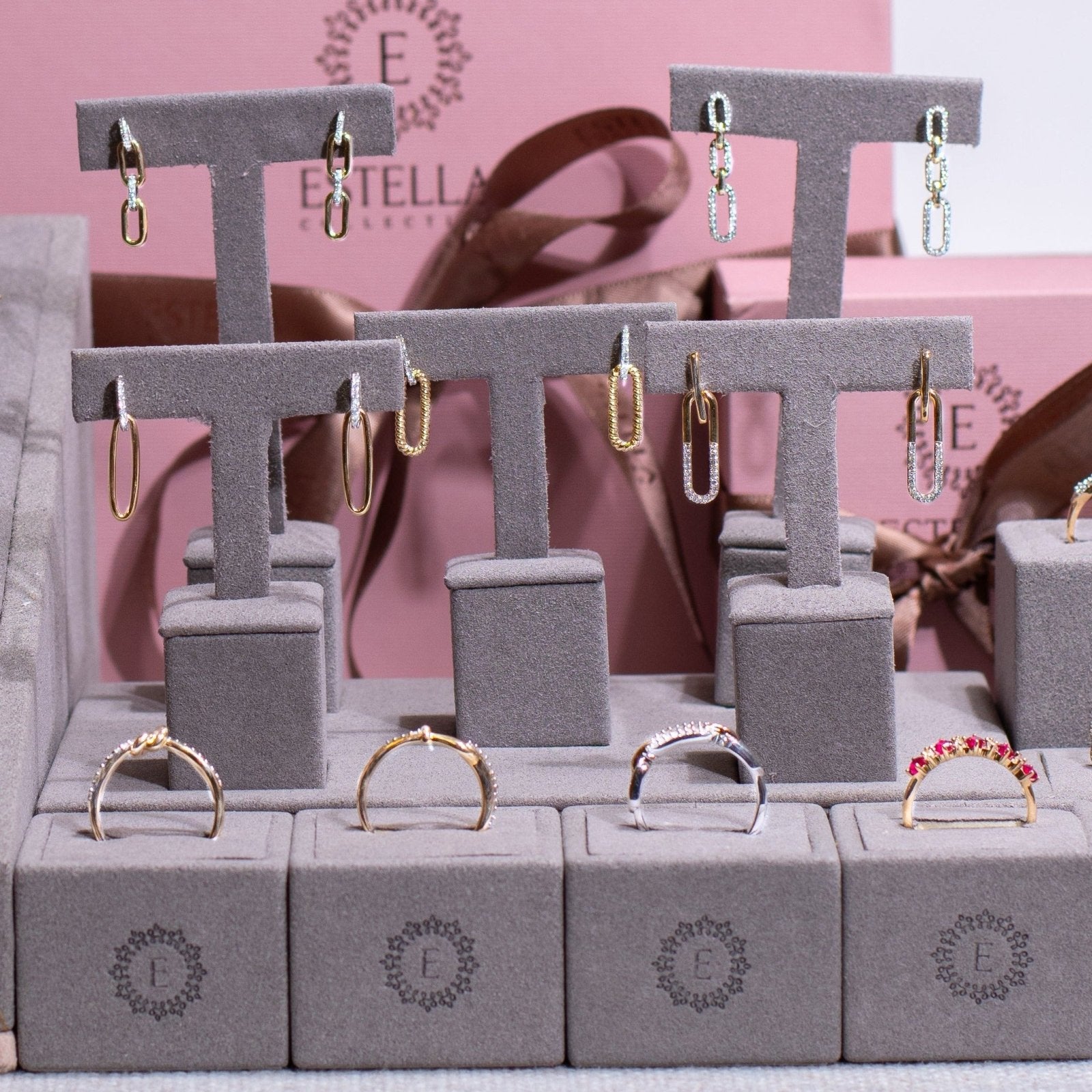 Dangling Cable Twisted Paperclip Stud Earrings Earrings Estella Collection #product_description# 32649 925 Diamond Made to Order #tag4# #tag5# #tag6# #tag7# #tag8# #tag9# #tag10#