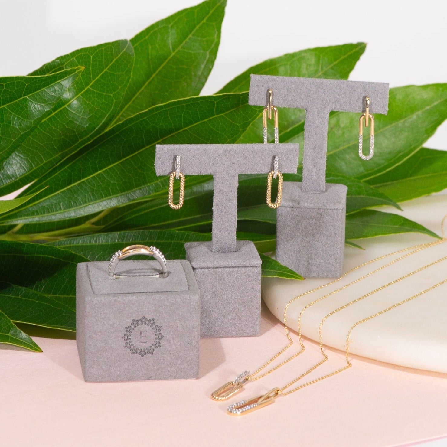 Dangling Cable Twisted Paperclip Stud Earrings Earrings Estella Collection #product_description# 32649 925 Diamond Made to Order #tag4# #tag5# #tag6# #tag7# #tag8# #tag9# #tag10#