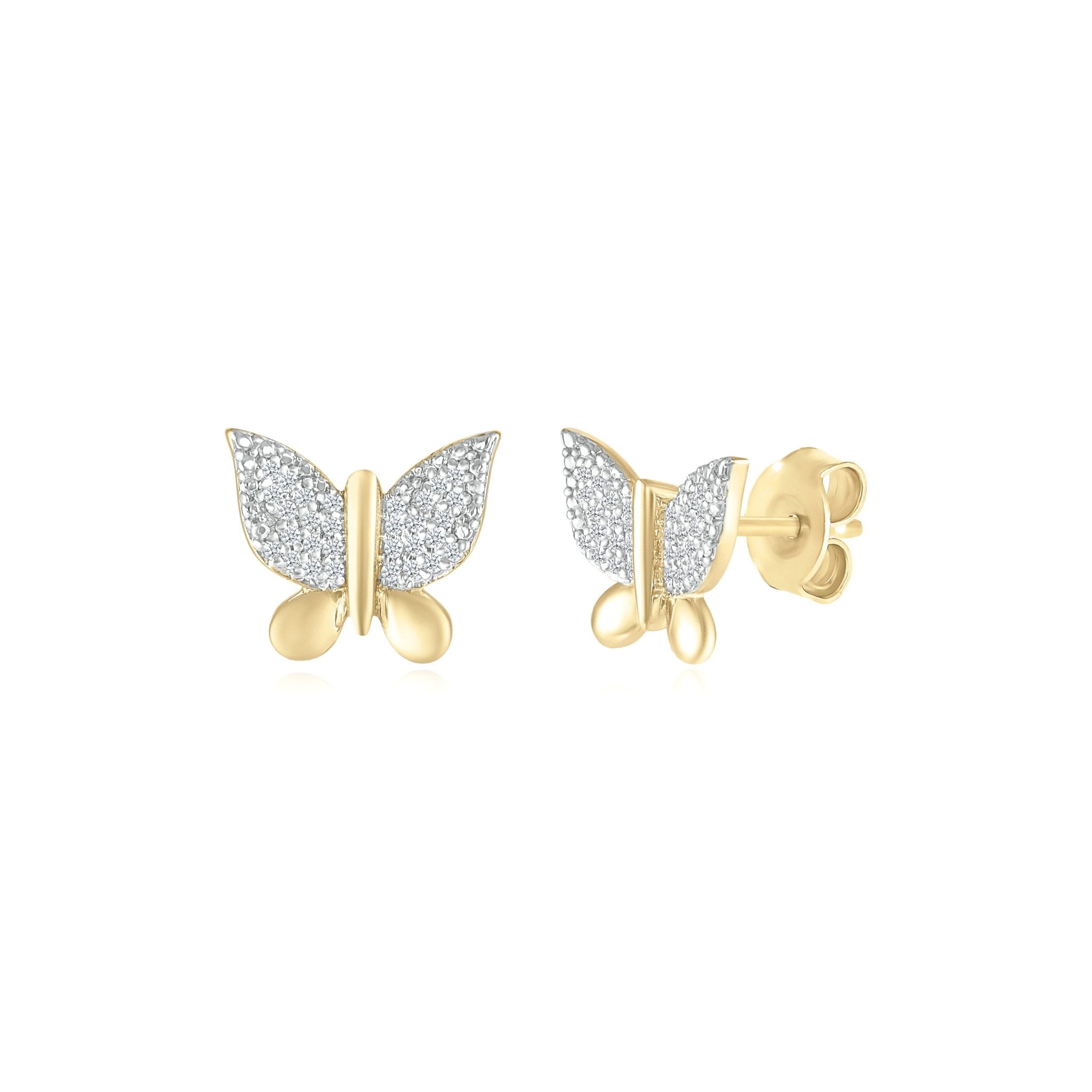 Diamond Butterfly Earrings Earrings Estella Collection #product_description# 32682 10k April Birthstone Colorless Gemstone #tag4# #tag5# #tag6# #tag7# #tag8# #tag9# #tag10#