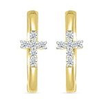 Diamond Cross Hoop Earrings Earrings Estella Collection #product_description# 32674 Diamond Made to Order Traditional Stud #tag4# #tag5# #tag6# #tag7# #tag8# #tag9# #tag10#