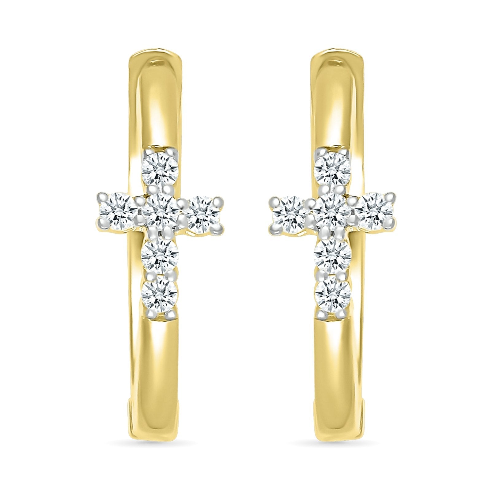 Diamond Cross Hoop Earrings Earrings Estella Collection #product_description# 32674 Diamond Made to Order Traditional Stud #tag4# #tag5# #tag6# #tag7# #tag8# #tag9# #tag10#