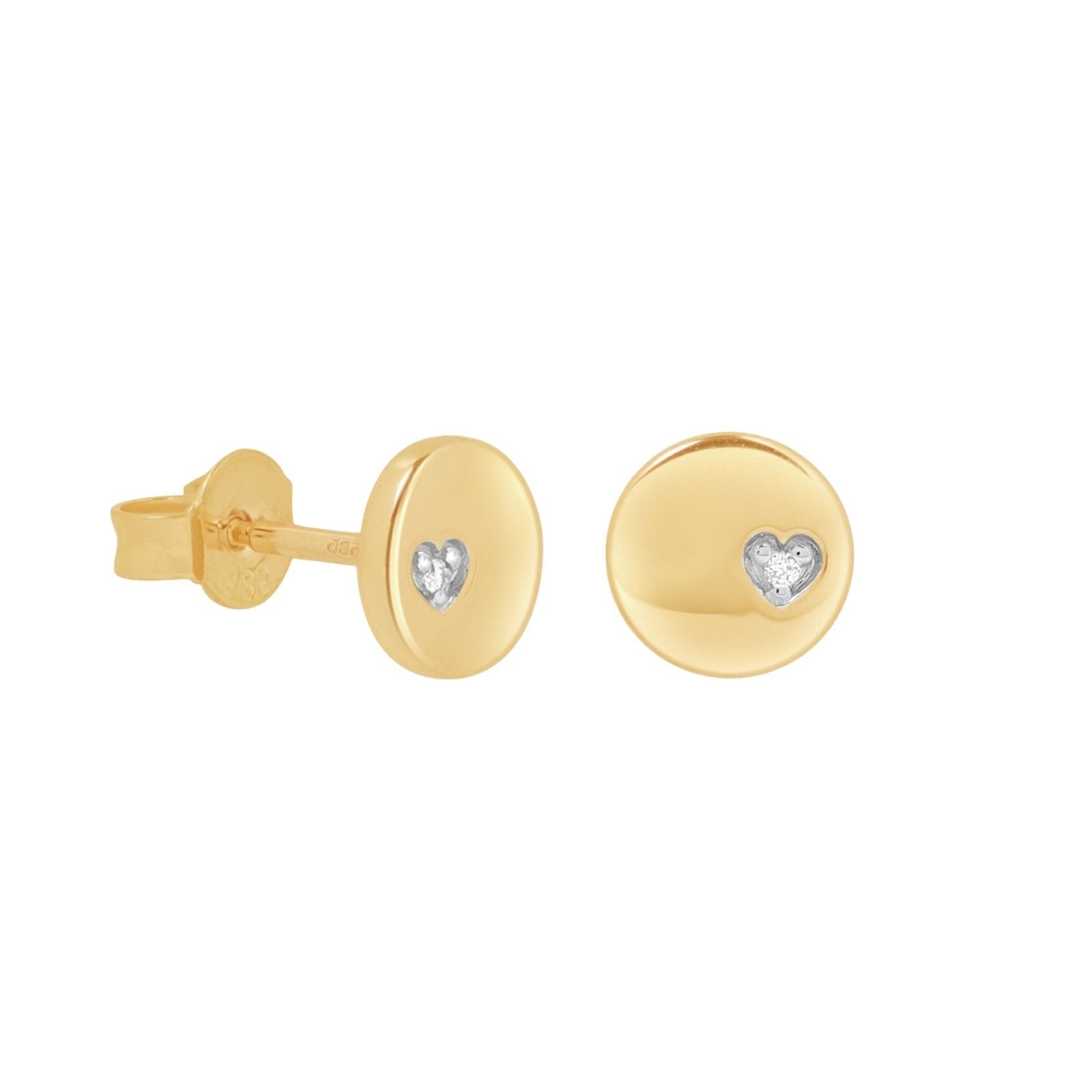 Diamond Heart Disc Stud Earrings Earrings Estella Collection #product_description# 17640 14k April Birthstone Birthstone #tag4# #tag5# #tag6# #tag7# #tag8# #tag9# #tag10#