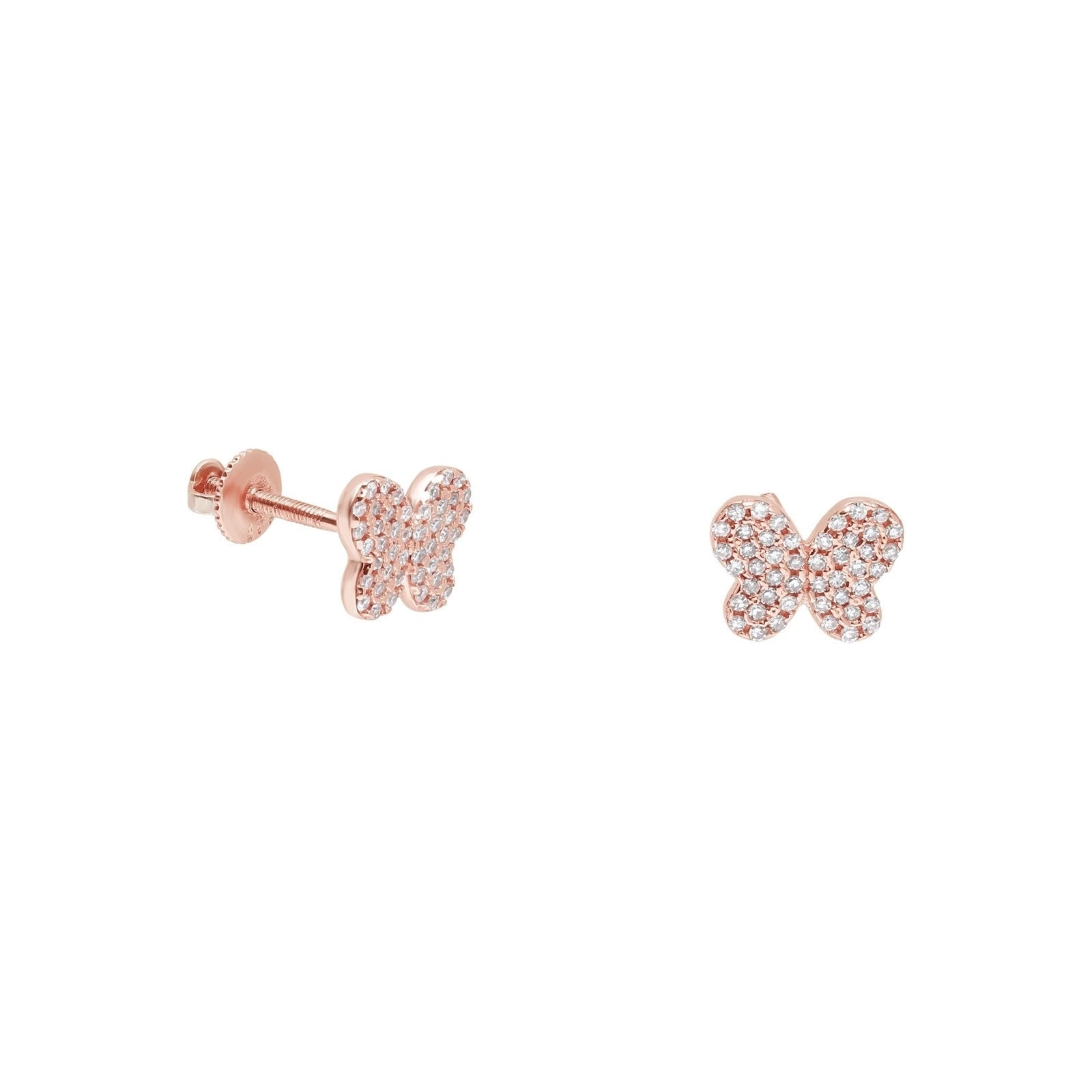 Diamond Pavé Butterfly Screw Back Earrings Earrings Estella Collection #product_description# 17692 14k Birthstone Birthstone Earrings #tag4# #tag5# #tag6# #tag7# #tag8# #tag9# #tag10#