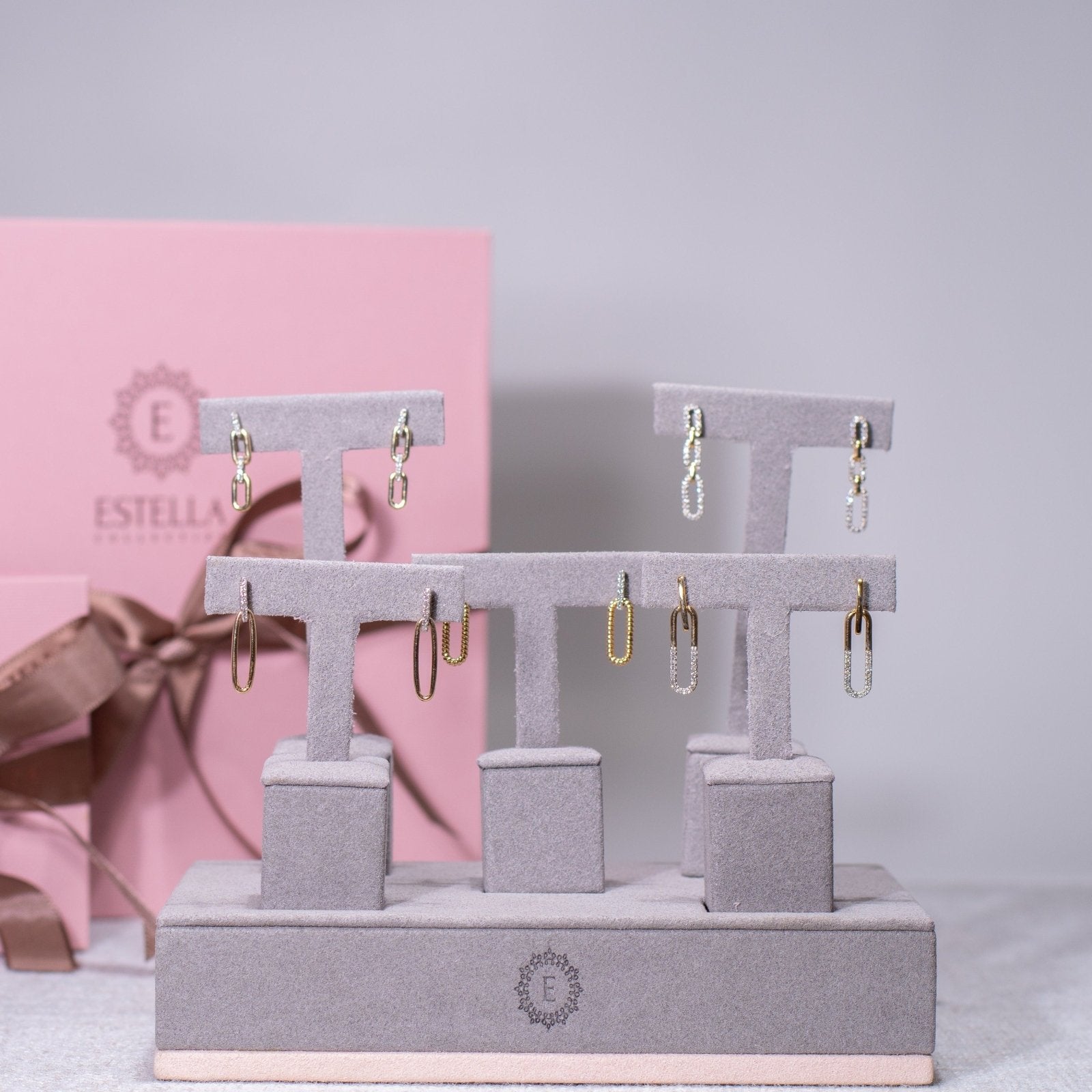 Double Dangle Paperclip Stud Earrings Earrings Estella Collection #product_description# 32650 925 Dangle Earrings Diamond #tag4# #tag5# #tag6# #tag7# #tag8# #tag9# #tag10#