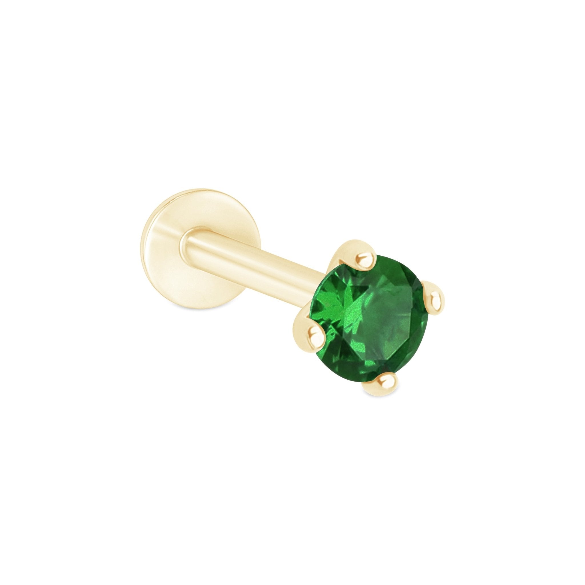 emerald-green-stud-earrings-flat-back-no-poke 