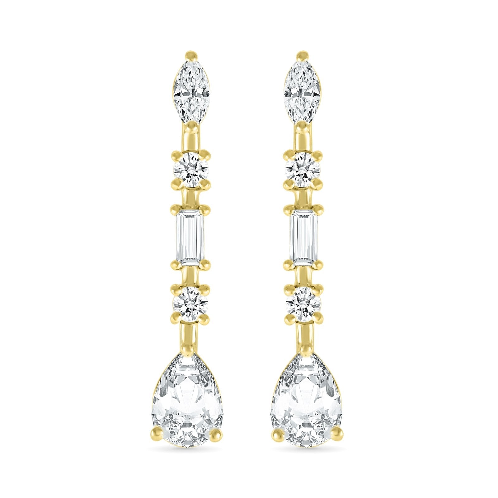 Mixed Shape White Sapphire Dangle Earrings Earrings Estella Collection #product_description# 32684 Dangle Earrings Made to Order Make Collection #tag4# #tag5# #tag6# #tag7# #tag8# #tag9# #tag10#