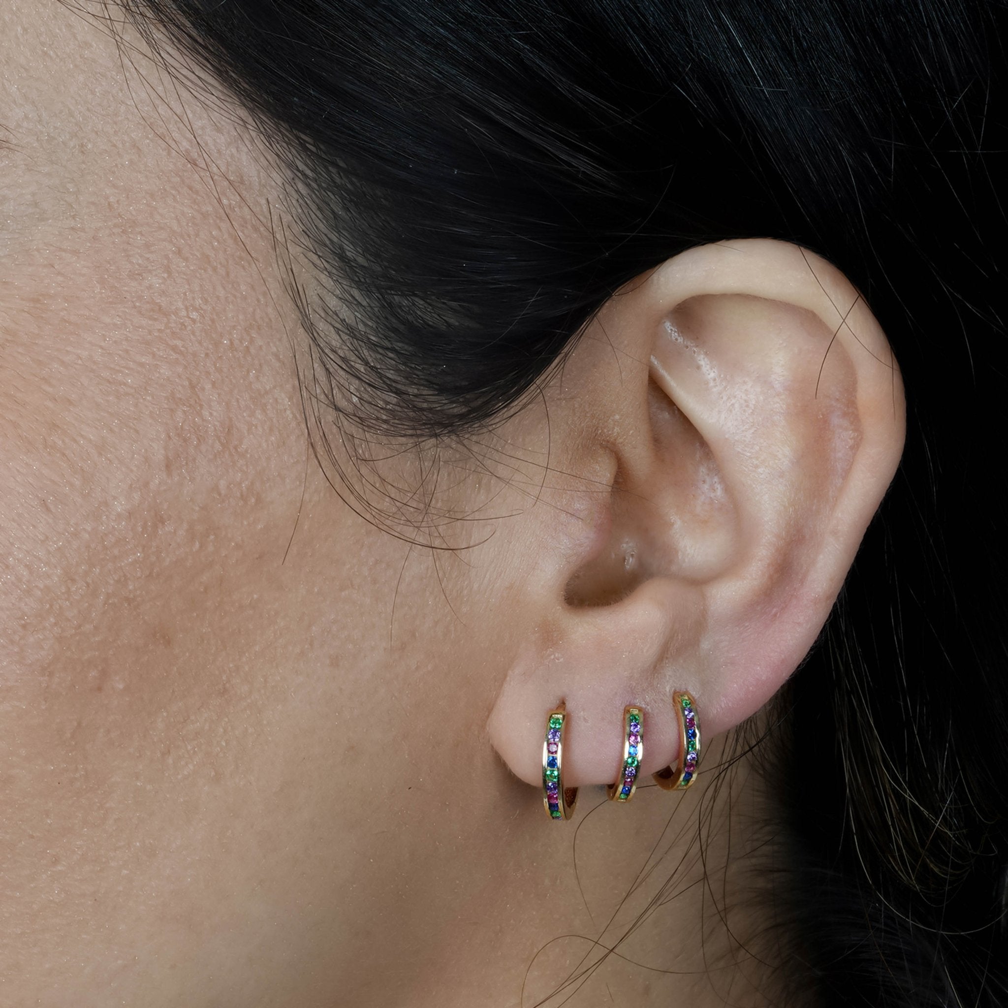 Multicolor Huggie Earring Earrings Estella Collection #product_description# 18198 14k Cubic Zirconia Earrings #tag4# #tag5# #tag6# #tag7# #tag8# #tag9# #tag10# 8 MM