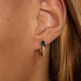 Teardrop Shaped Emerald and White Sapphire Hoop Earrings Earrings Estella Collection #product_description# 32676 10k Birthstone Birthstone Jewelry #tag4# #tag5# #tag6# #tag7# #tag8# #tag9# #tag10#