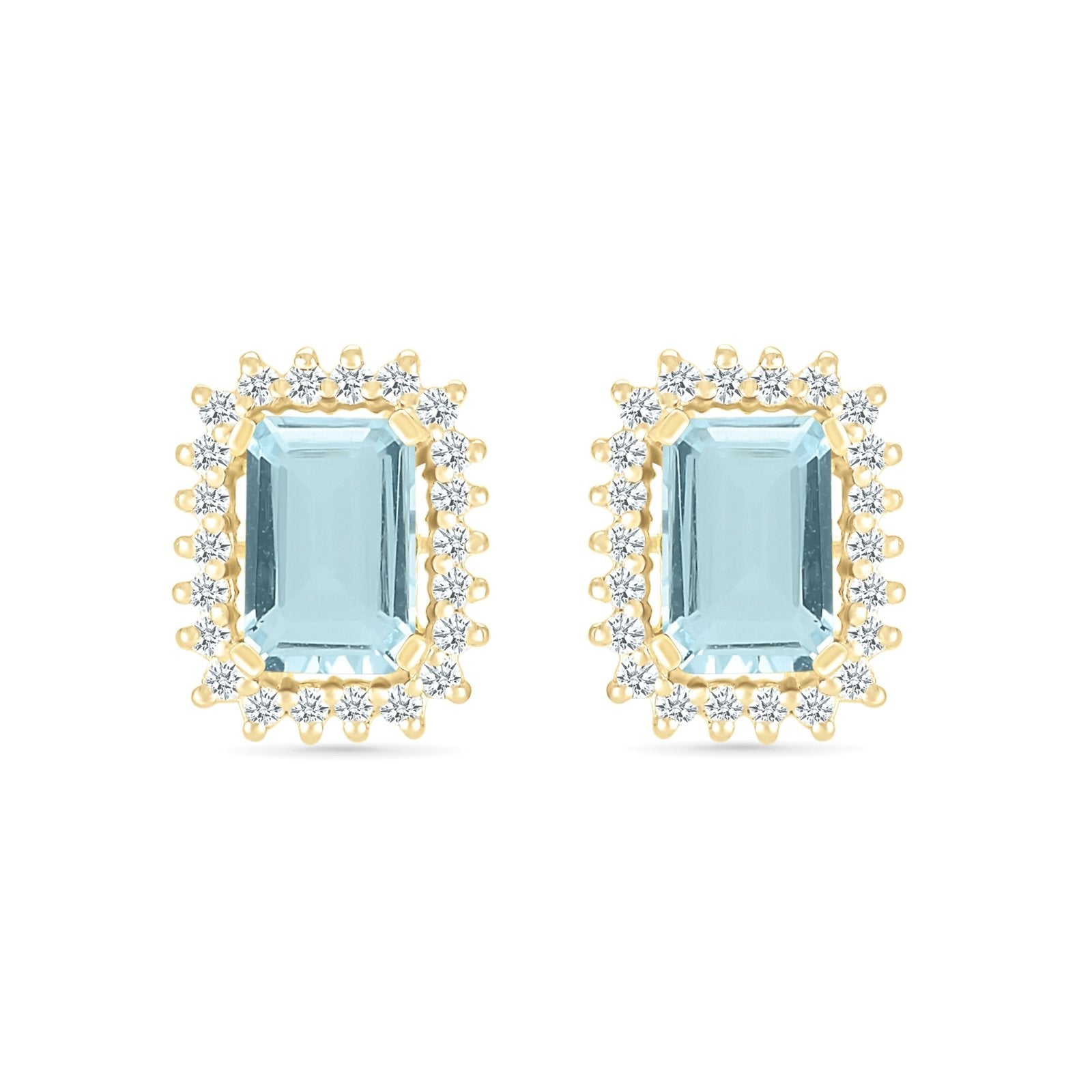 Aquamarine with White Sapphire Halo Earrings Earrings Estella Collection #product_description# 32656 10k Aquamarine Birthstone #tag4# #tag5# #tag6# #tag7# #tag8# #tag9# #tag10#