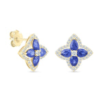 Blue Sapphire Clover Stud Earrings with White Sapphire Halo Earrings Estella Collection #product_description# 32657 10k Birthstone blue #tag4# #tag5# #tag6# #tag7# #tag8# #tag9# #tag10#