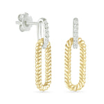 Dangling Cable Twisted Paperclip Stud Earrings Earrings Estella Collection #product_description# 32649 925 Diamond Made to Order #tag4# #tag5# #tag6# #tag7# #tag8# #tag9# #tag10#