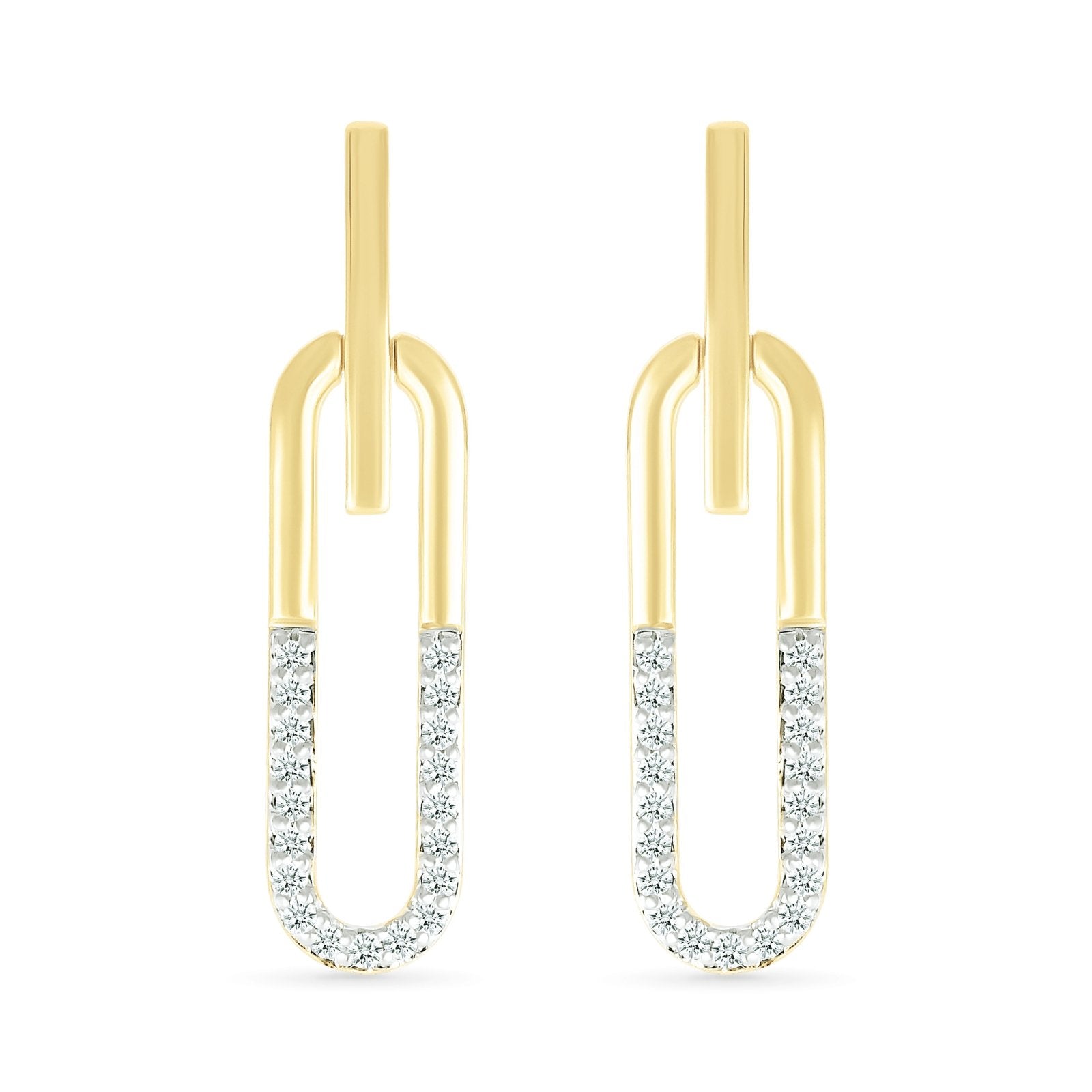 Dangling Paperclip Diamond Stud Earrings Earrings Estella Collection #product_description# 32665 Diamond Made to Order New Arrivals #tag4# #tag5# #tag6# #tag7# #tag8# #tag9# #tag10#