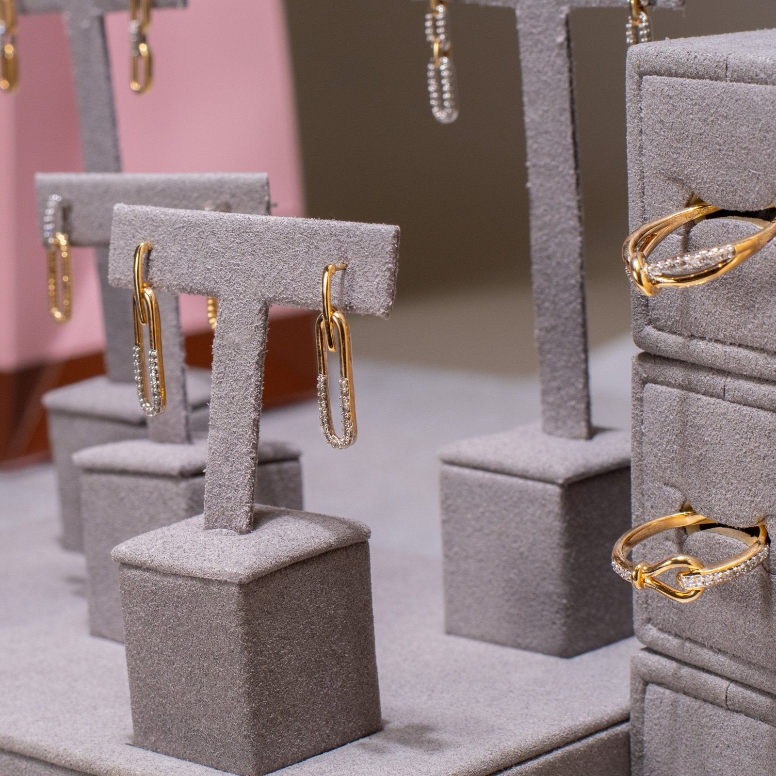 Dangling Paperclip Diamond Stud Earrings Earrings Estella Collection #product_description# 32665 Diamond Made to Order New Arrivals #tag4# #tag5# #tag6# #tag7# #tag8# #tag9# #tag10#