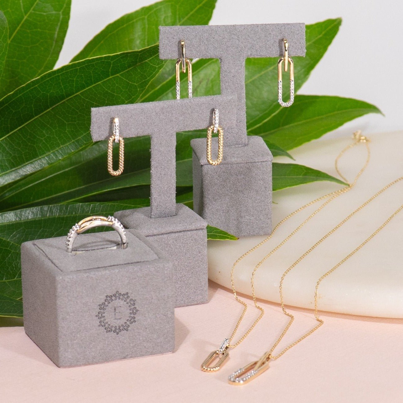 Dangling Paperclip Diamond Stud Earrings Earrings Estella Collection #product_description# 32665 Diamond Made to Order New Arrivals #tag4# #tag5# #tag6# #tag7# #tag8# #tag9# #tag10#