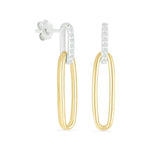 Dangling Paperclip Stud Earrings Earrings Estella Collection #product_description# 32648 925 Diamond Made to Order #tag4# #tag5# #tag6# #tag7# #tag8# #tag9# #tag10#