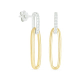 Dangling Paperclip Stud Earrings Earrings Estella Collection #product_description# 32648 925 Diamond Made to Order #tag4# #tag5# #tag6# #tag7# #tag8# #tag9# #tag10#